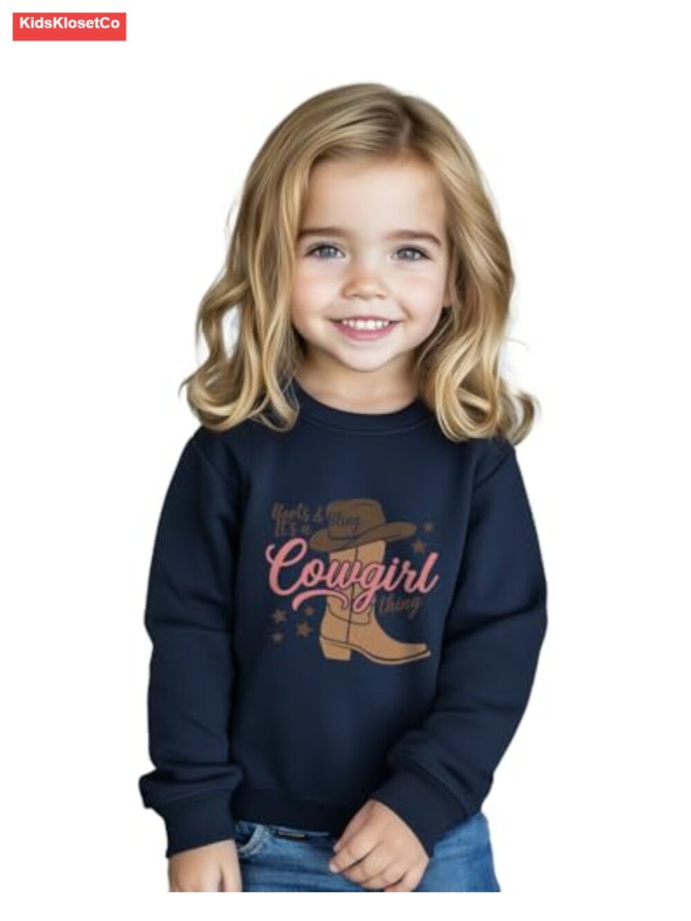Cowgirl Girls Western Graphic Tee Long Sleeve Soft Shirt